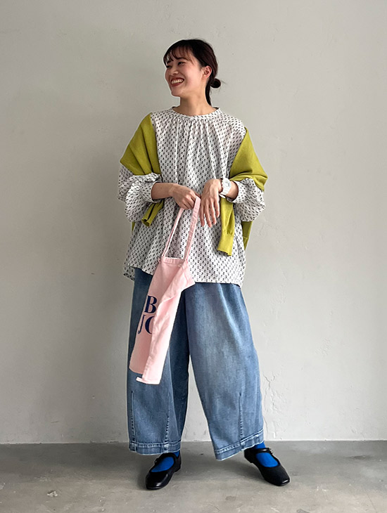 店長がつくったデニムもぽわんと9分丈ワイドパンツ | soulberry