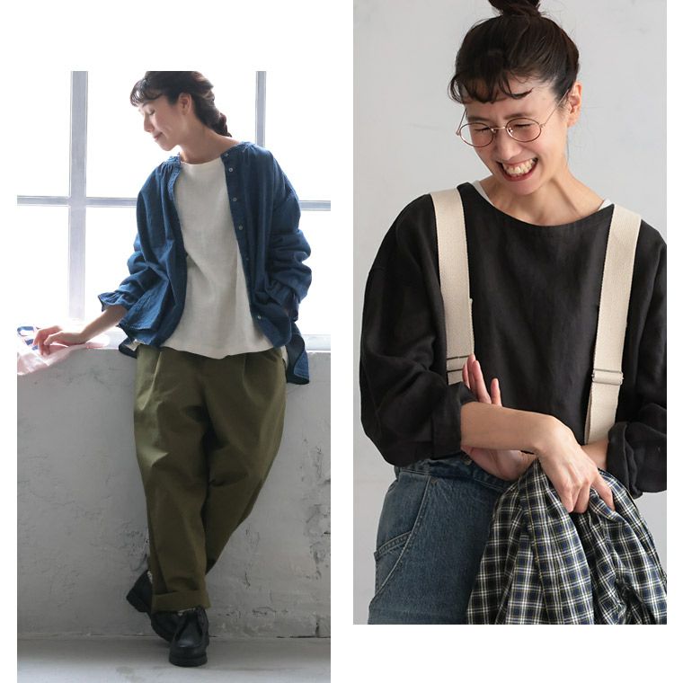 ロンTを麻でつくりました。麻100%でつくった重ね着のためのロンT