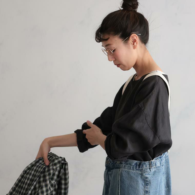 ロンTを麻でつくりました。麻100%でつくった重ね着のためのロンT