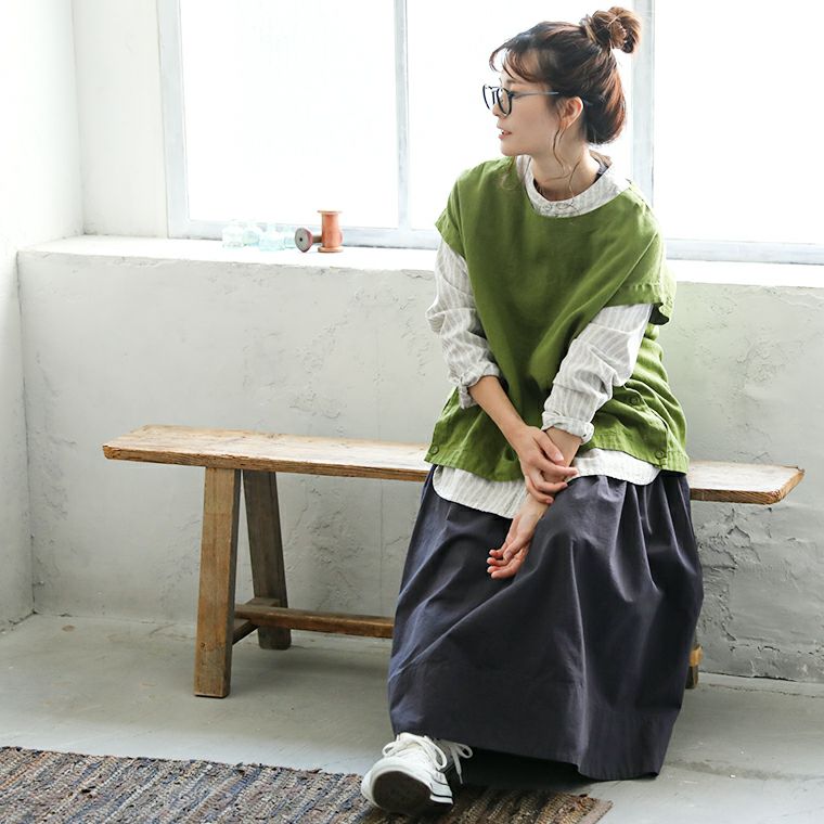SUSIEさま専用✨mudoca ストライプシャツ 先染ストライプ】男女兼用シャツ（七分袖） | ユニフォーム総合