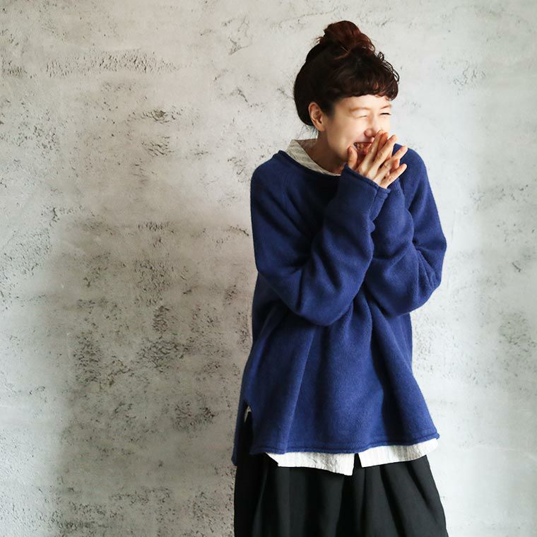 mimizuku陶房」瑠璃色のニットプルオーバー | soulberry