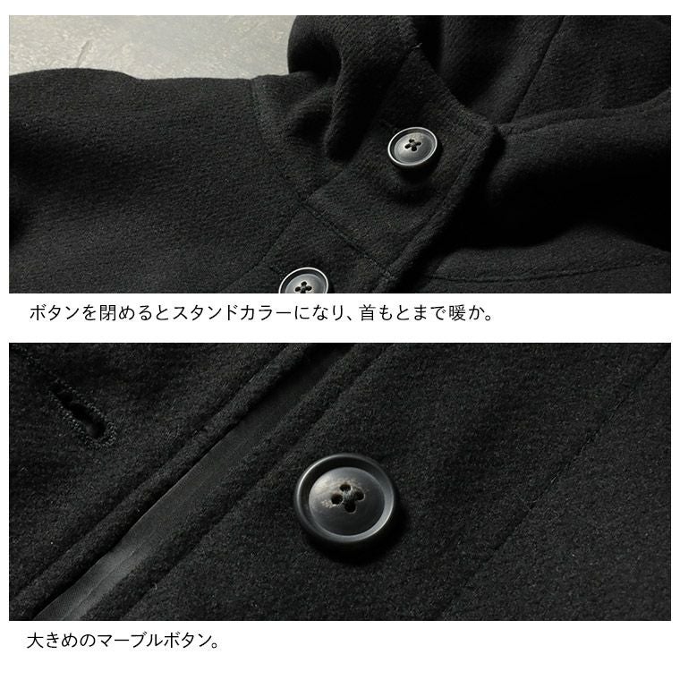 クロヤギさんからお手紙ついたふわっとかぶるだけの黒いポンチョ