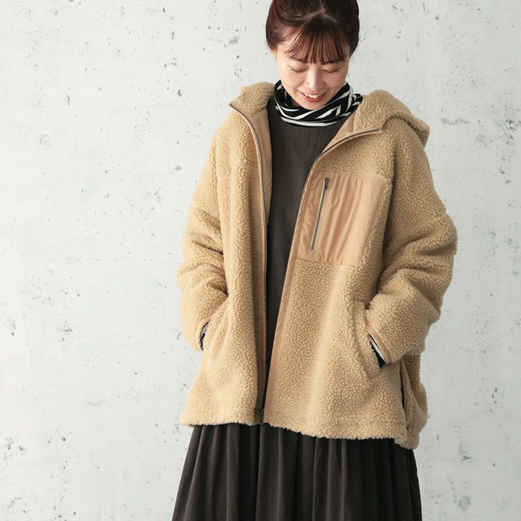 冬こそ外遊びしたくなる肘パッチボアジャケット | soulberry