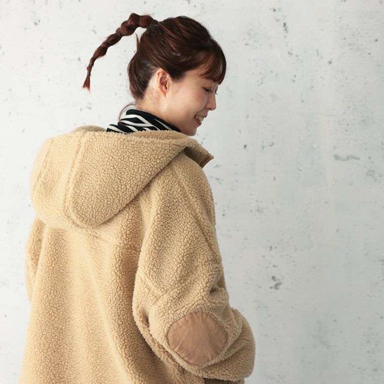 冬こそ外遊びしたくなる肘パッチボアジャケット | soulberry