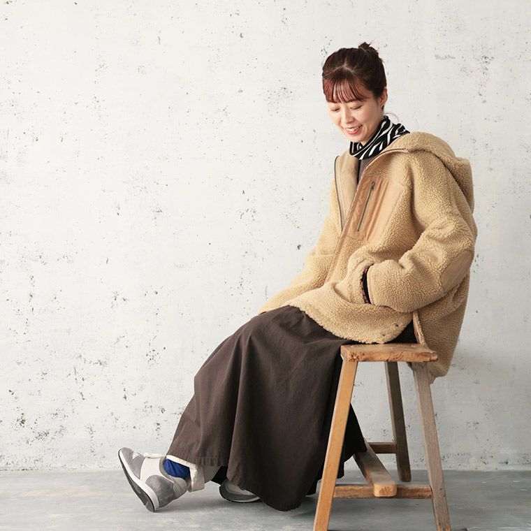 冬こそ外遊びしたくなる肘パッチボアジャケット | soulberry