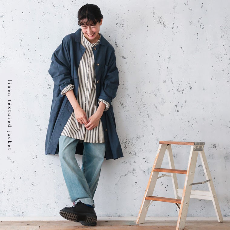 未着用美品　22/SS マルモア　リネンブルゾン　ブラウス　麻　羽織　手洗い可能 SHIPS（シップス）の「*〈手洗い可能〉ペーパー リネン フリル 羽織