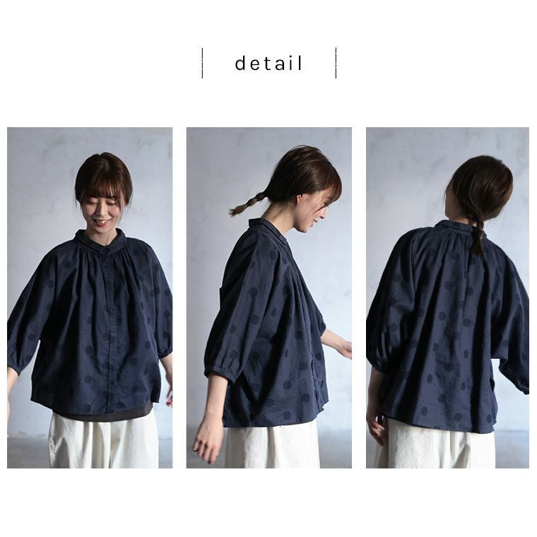 大人にも馴染むドットほんのりドットな、ふんわりブラウス | soulberry