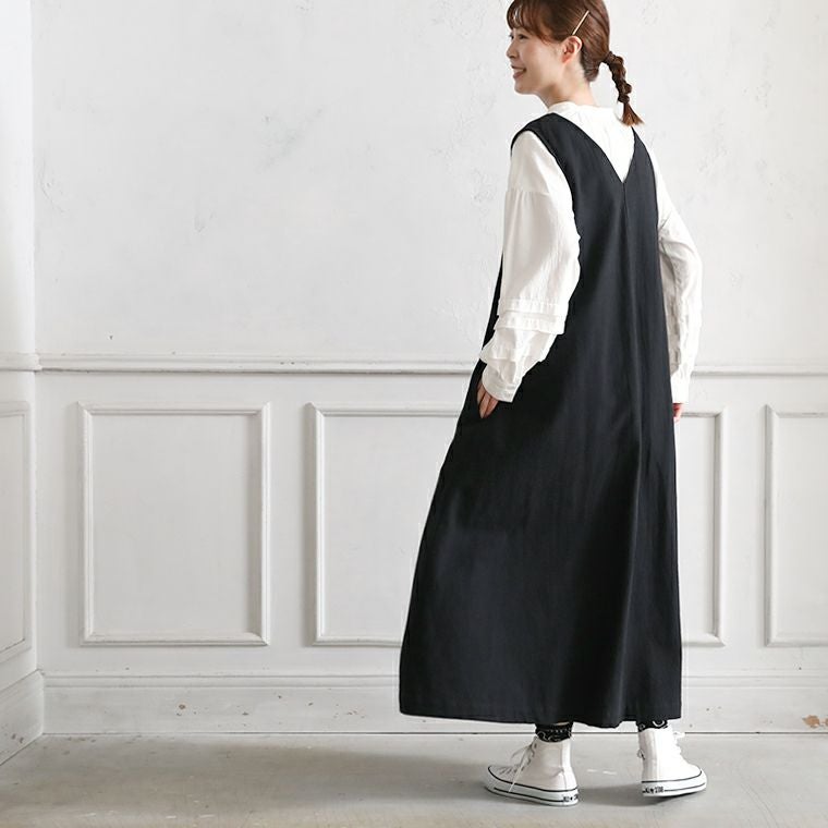 クロヤギさんからお手紙ついたすっきり映えちゃう黒いワンピース