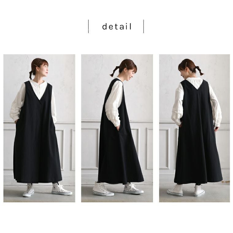 クロヤギさんからお手紙ついたすっきり映えちゃう黒いワンピース