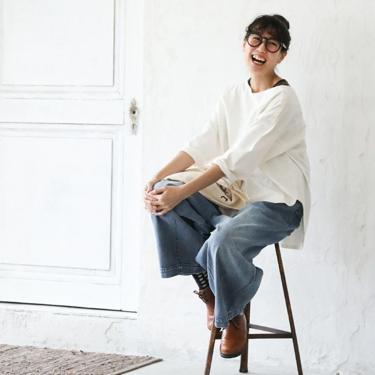 店長がつくったデニムもぽわんと9分丈ワイドパンツ | soulberry