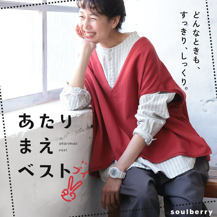 Vネックのあたりまえベスト | soulberry