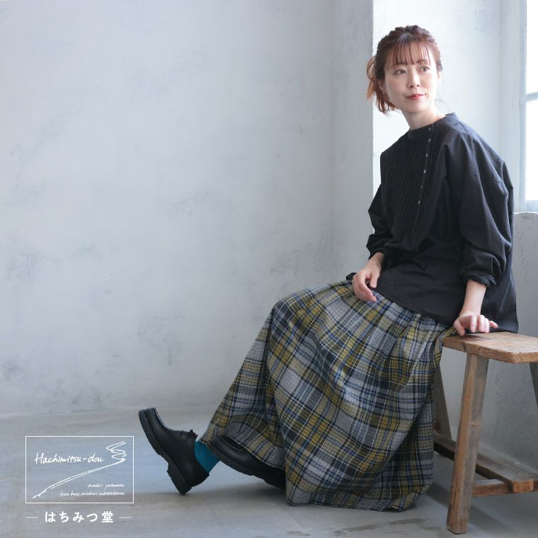 はちみつ堂はちみつチェックのスカート | soulberry