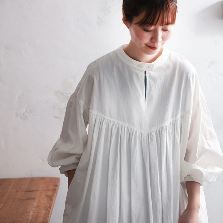 soulberry シロフクロウのワンピース　Mサイズ　ホワイト　ロング ふくろうと月シロフクロウのワンピース | soulberry