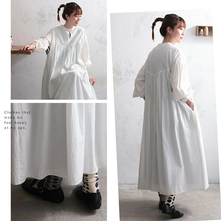 soulberry シロフクロウのワンピース　Mサイズ　ホワイト　ロング soulberry（ソウルベリー） ワンピース シロフクロウのワンピース