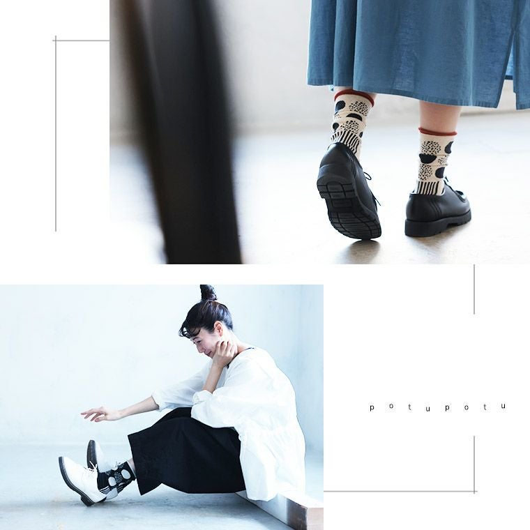 ぽつぽつとしましまの靴下【返品・交換不可】【ネコポス対応】 | soulberry