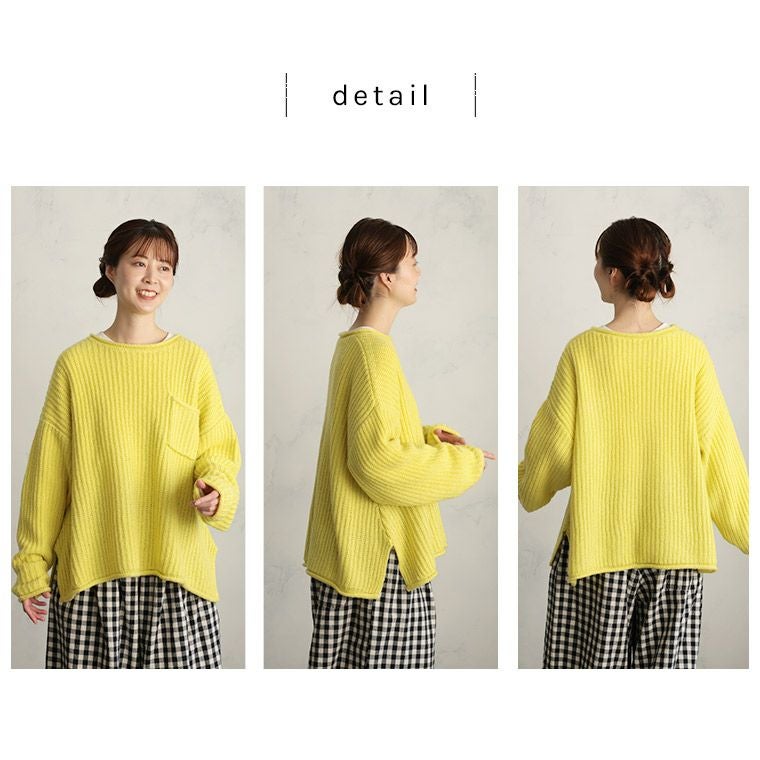 なつみさん専用　THE SHISHIKUI アルパカニット　イエロー コットンアルパカメランジクルーネックニット – LARDINI Online Store