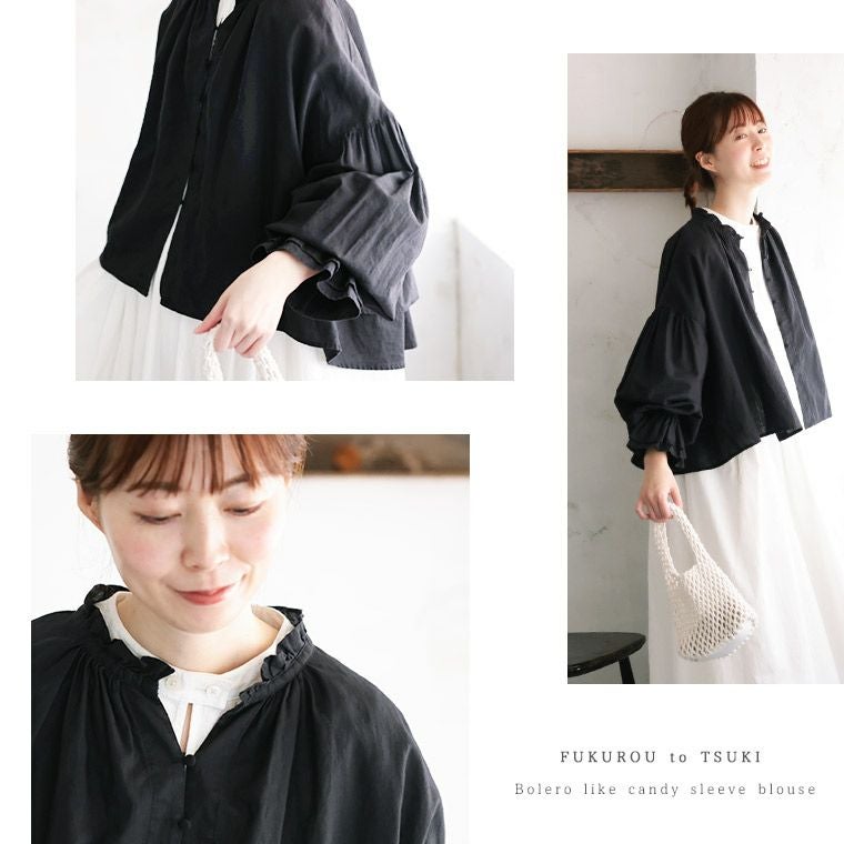 【新品タグ付き】ソウルベリー ふくろうと月 ボレロみたいなブラウス Mサイズ ふくろうと月ボレロみたいなブラウス | soulberry