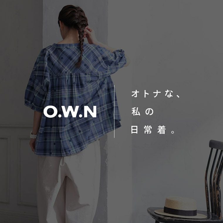 O.W.Nみず玉とチェックのブラウス | soulberry