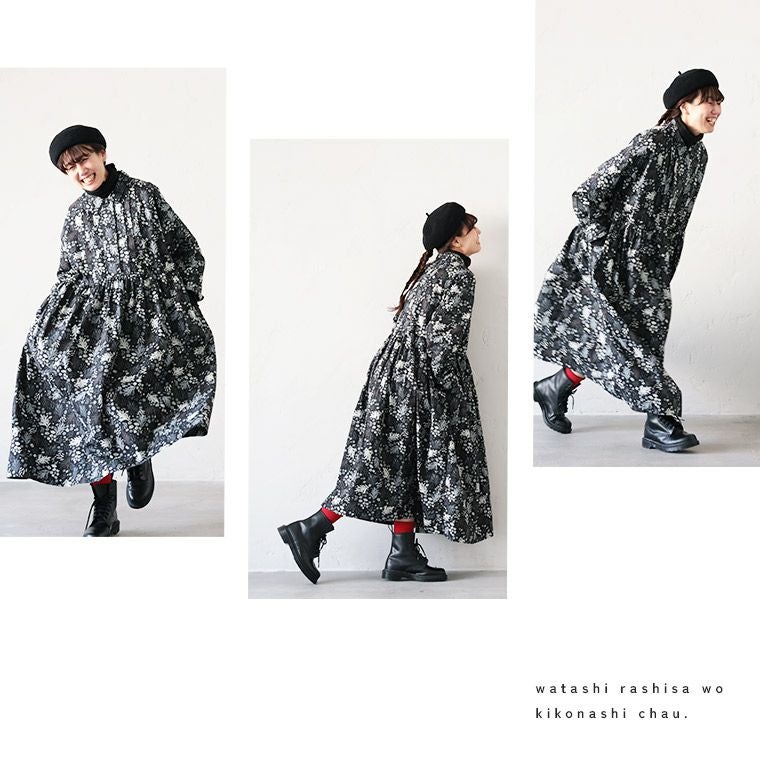 silent and 花柄フーディー forksy.（フォルクシー） ダウンコート ダウンジャケット 「forksy
