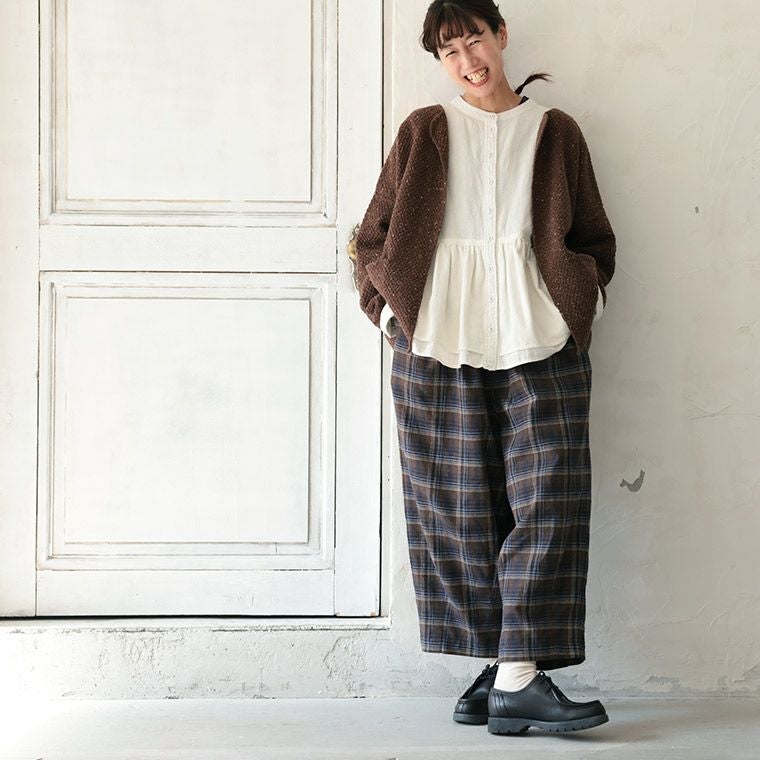 店長がつくった、冬のチェックなぽわんと9分丈ワイドパンツ | soulberry
