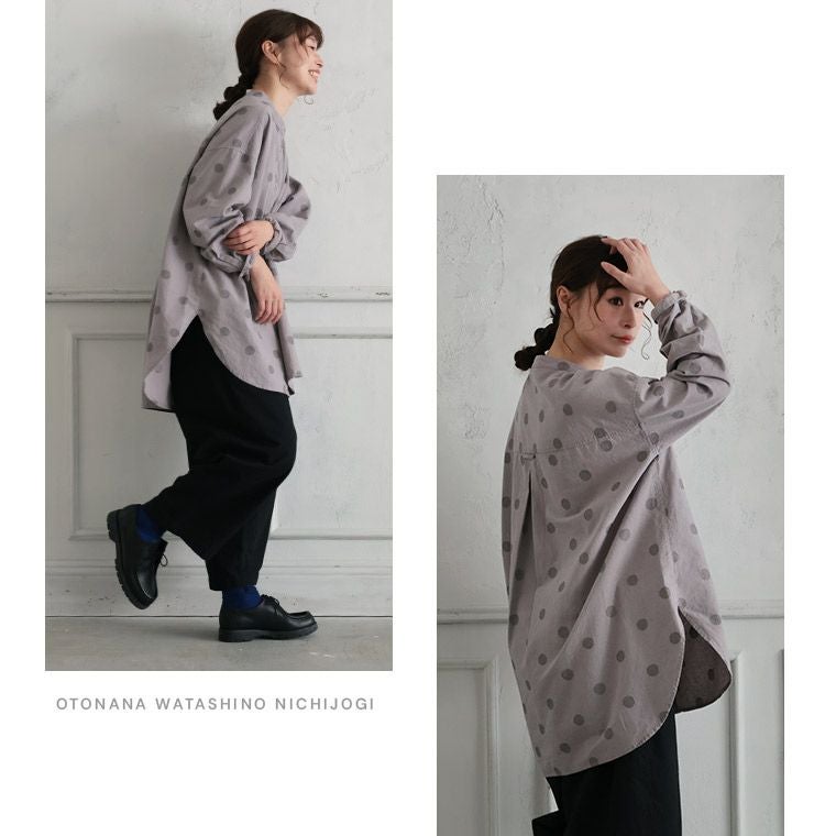 O.W.Nモノトーンなドット刺繍のシャツ | soulberry