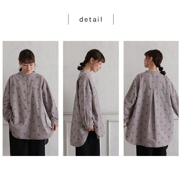 O.W.Nモノトーンなドット刺繍のシャツ | soulberry