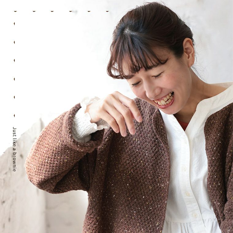 【値下げ中】juemi PLUM VINTAGE ブラウンリボンカーディガン 01_78d78817-fbdc-491e-80df-