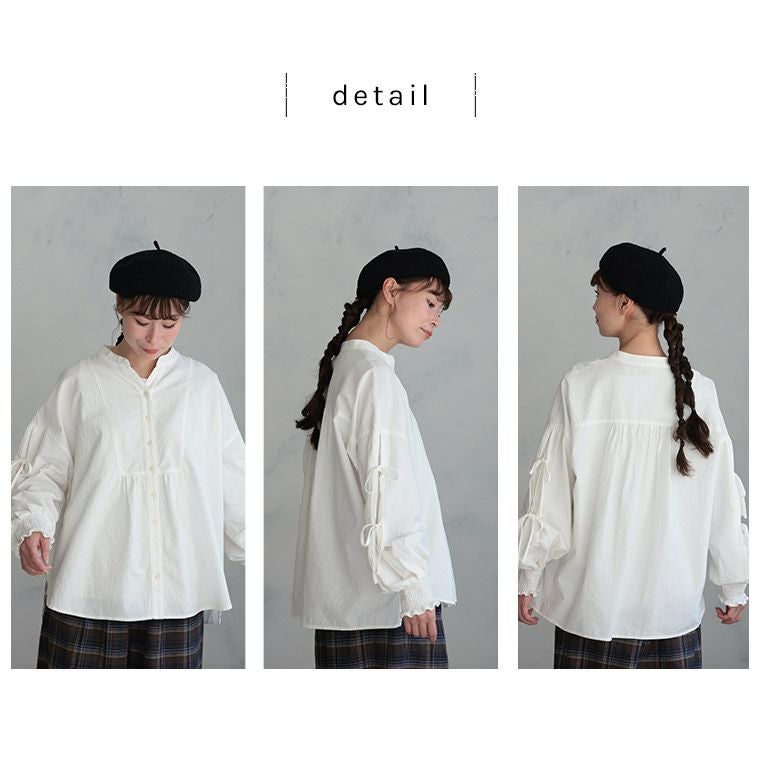 はちみつ堂袖にリボンのブラウス | soulberry