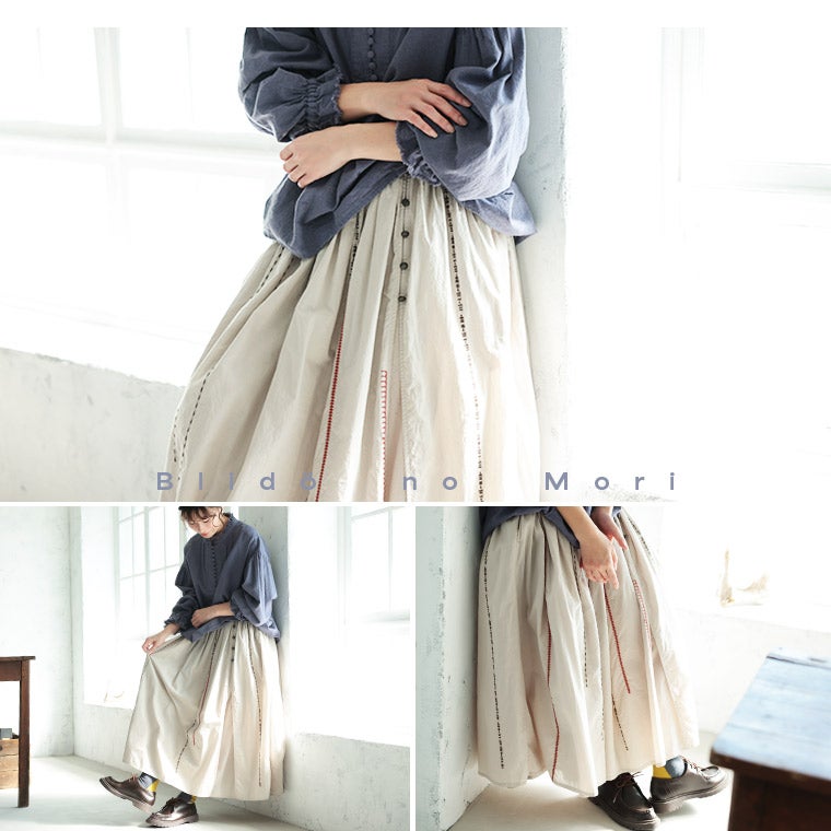 ブリードの森手しごと刺繍スカート | soulberry