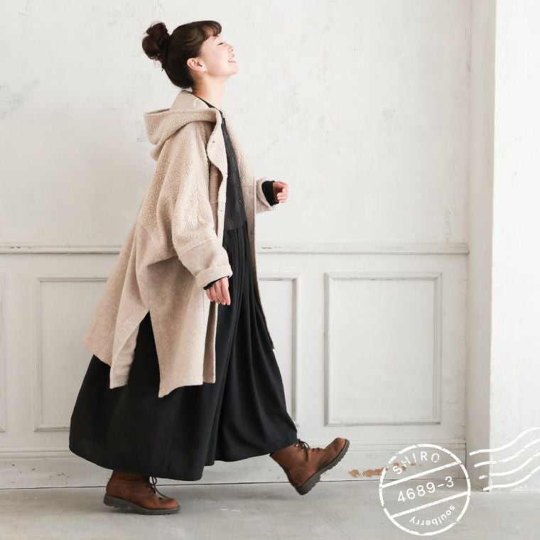 わがまま別注」ふわっとかぶるだけのシロヤギポンチョ | soulberry