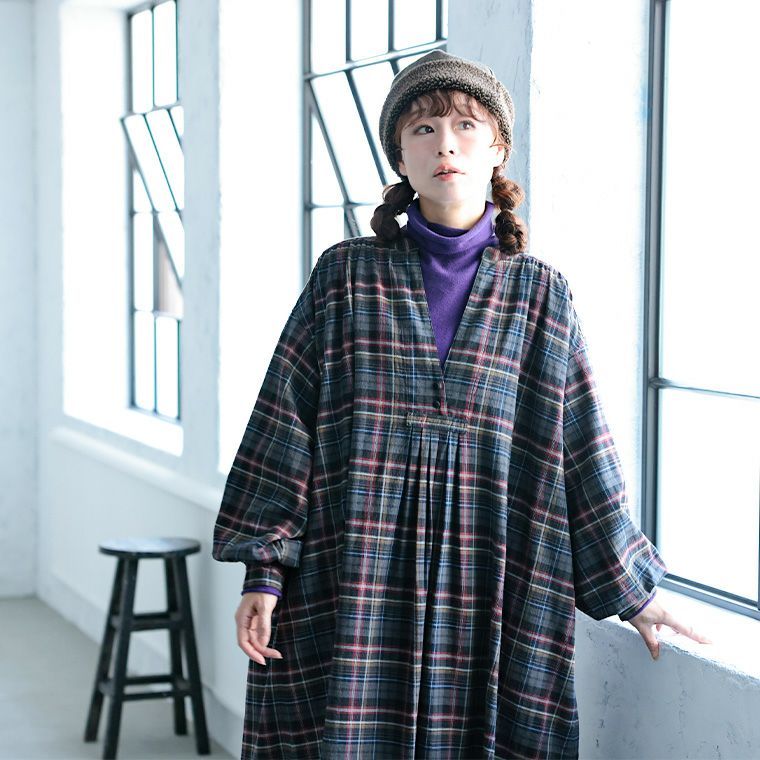 O.W.N「わがまま別注」秋へ踏み出すチェックのワンピース | soulberry