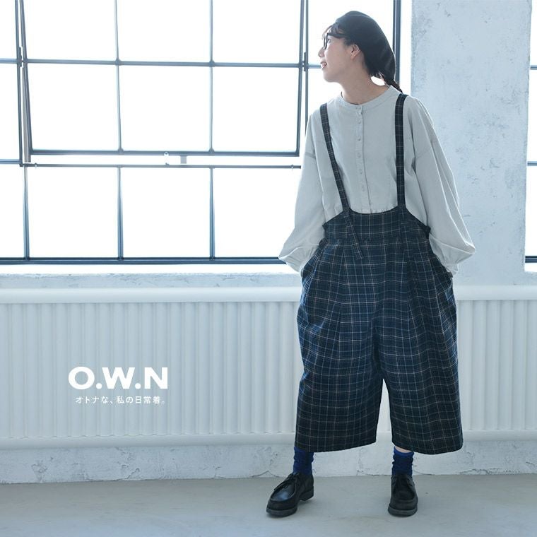 OMMO IRREGULAR PATTERN AIO サロペット O.W.Nおとなチェックのサロペット | soulberry