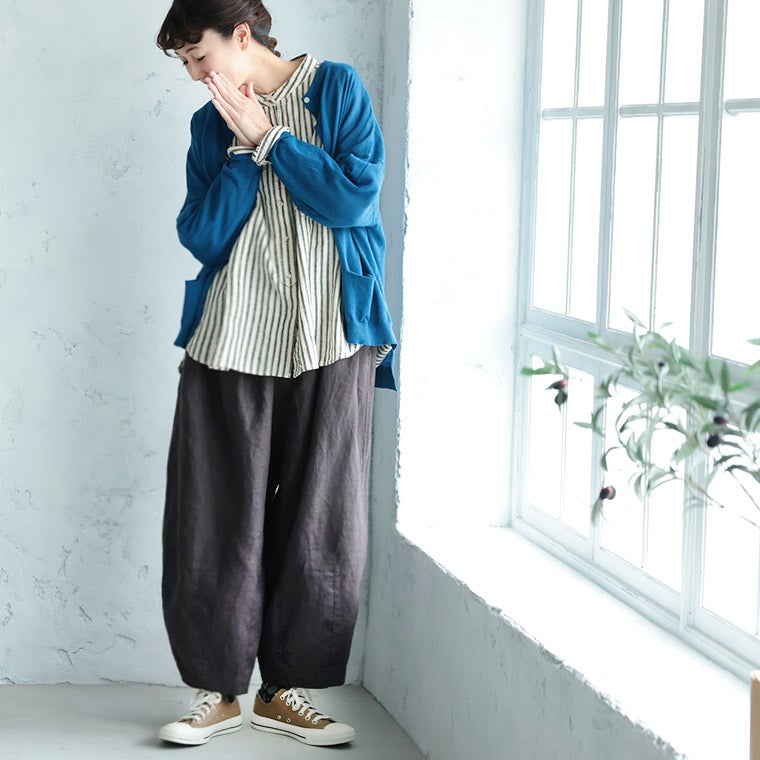 わがまま別注」店長がつくった、リネン100%のぽわんと9分丈ワイド