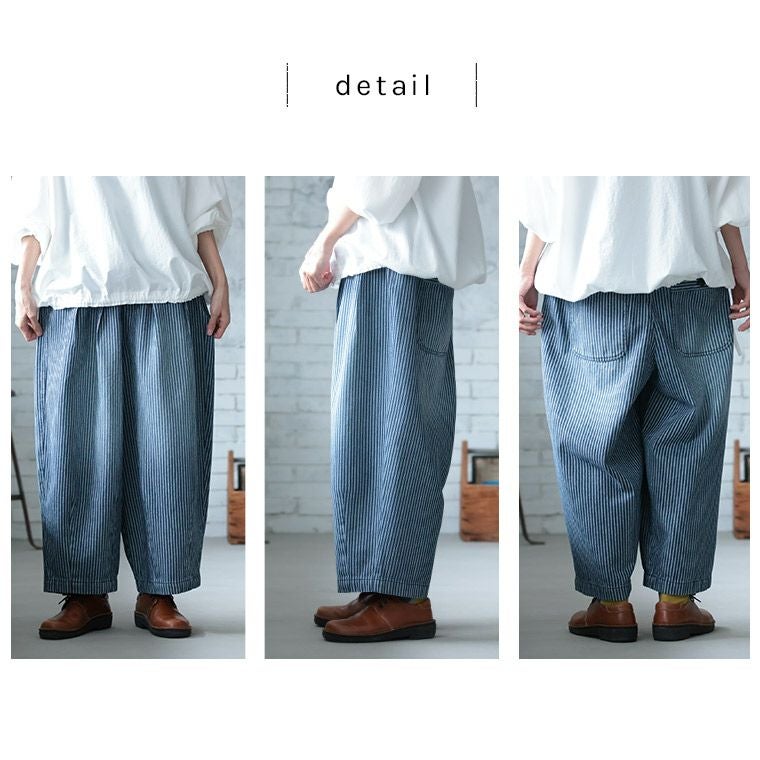 はちみつ堂味わい深いヒッコリーの9分丈パンツ | soulberry