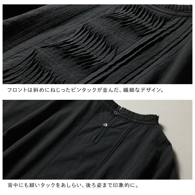 袖あり！なノースリのなみなみタックワンピース | soulberry