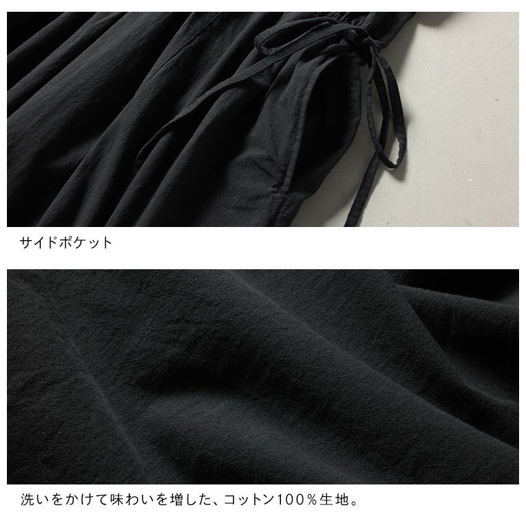 袖あり！なノースリのなみなみタックワンピース | soulberry
