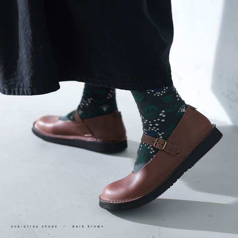 soulberryせれくしょんOrganichandloomのワンストラップシューズ