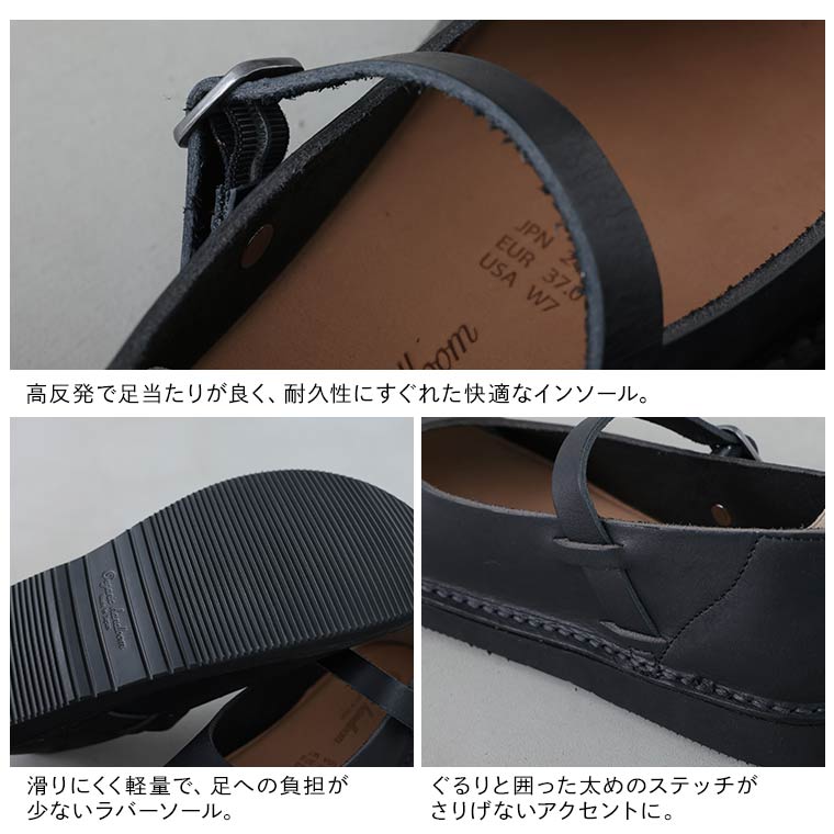 soulberryせれくしょんOrganichandloomのワンストラップシューズ