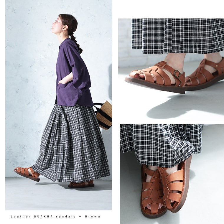 soulberryせれくしょんOrganichandloomのグルカサンダル(GURKHA
