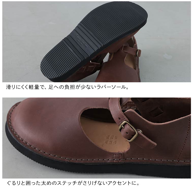soulberryせれくしょんOrganichandloomのTストラップシューズ(GUNA