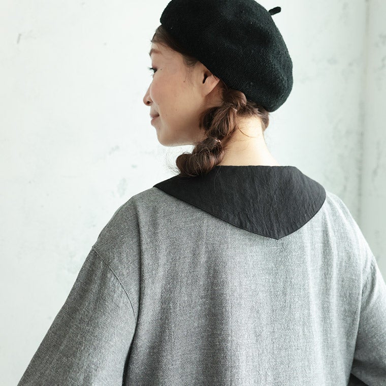 8月上旬より順次出荷】6Beeダブルボタンのふちどりワンピース | soulberry