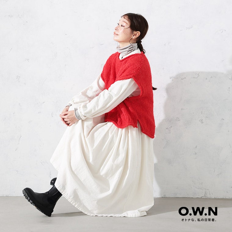 8月上旬より順次出荷】O.W.Nあか抜ける大人のニットベスト | soulberry