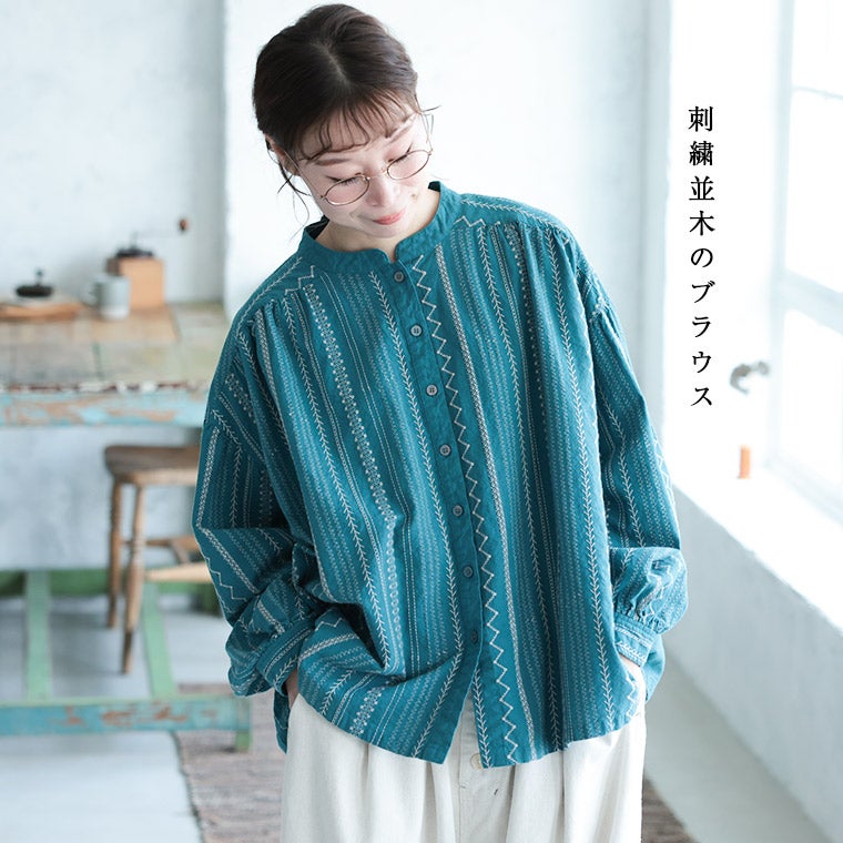 6Bee刺繍並木のブラウス | soulberry
